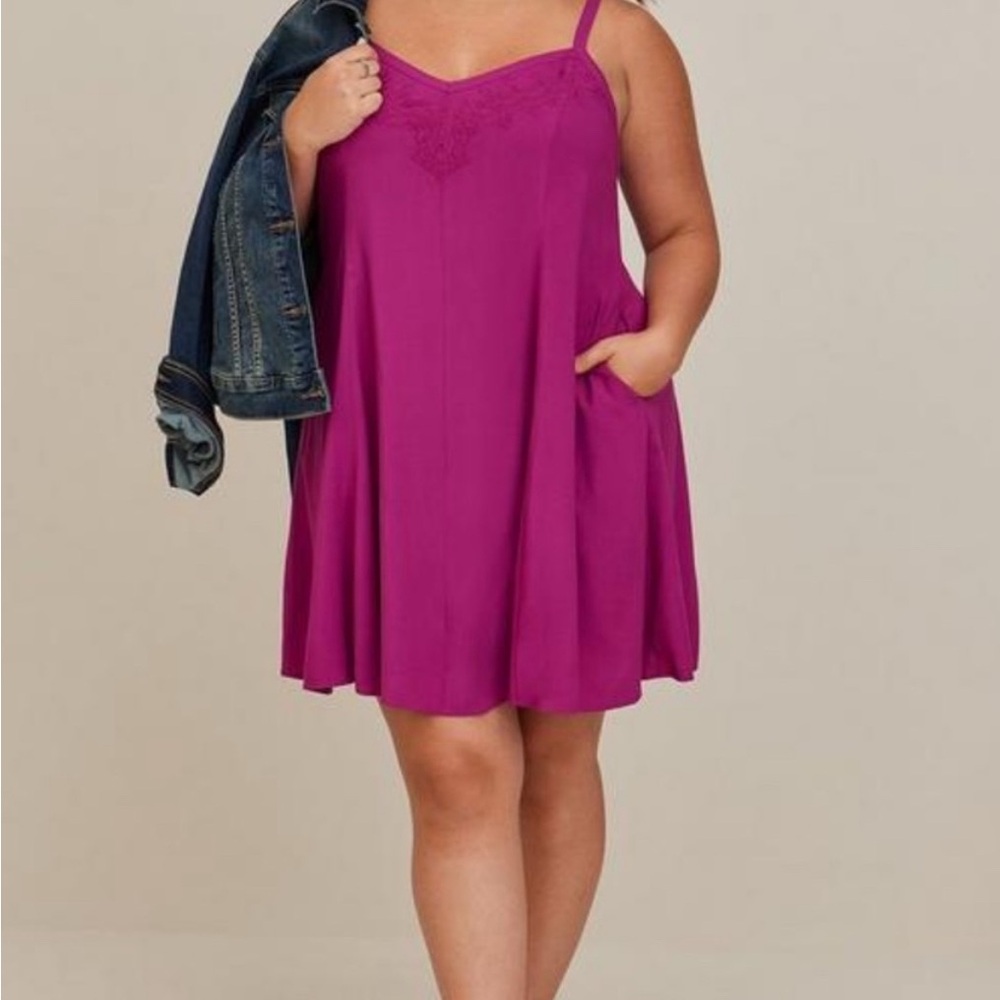 Torrid Rich Magenta Sleeveless Dress